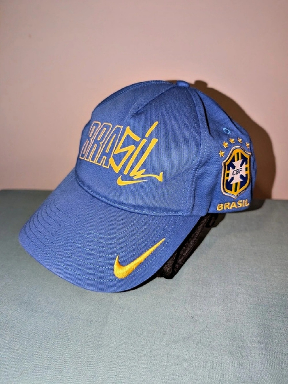 Nike Brazil CBF Soccer Football National Team Cap Blue & Yellow